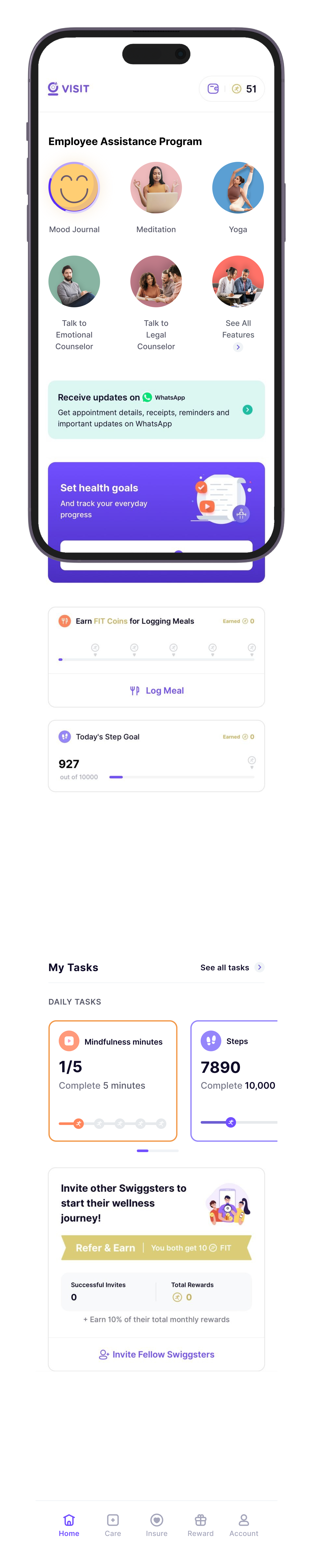 Visit employee assistance program app preview