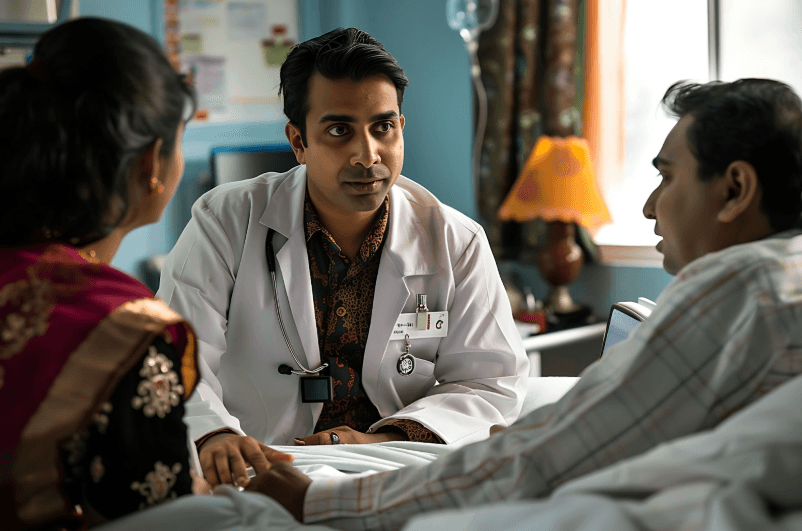 Doctor Explaining About Employer Healthcare Costs