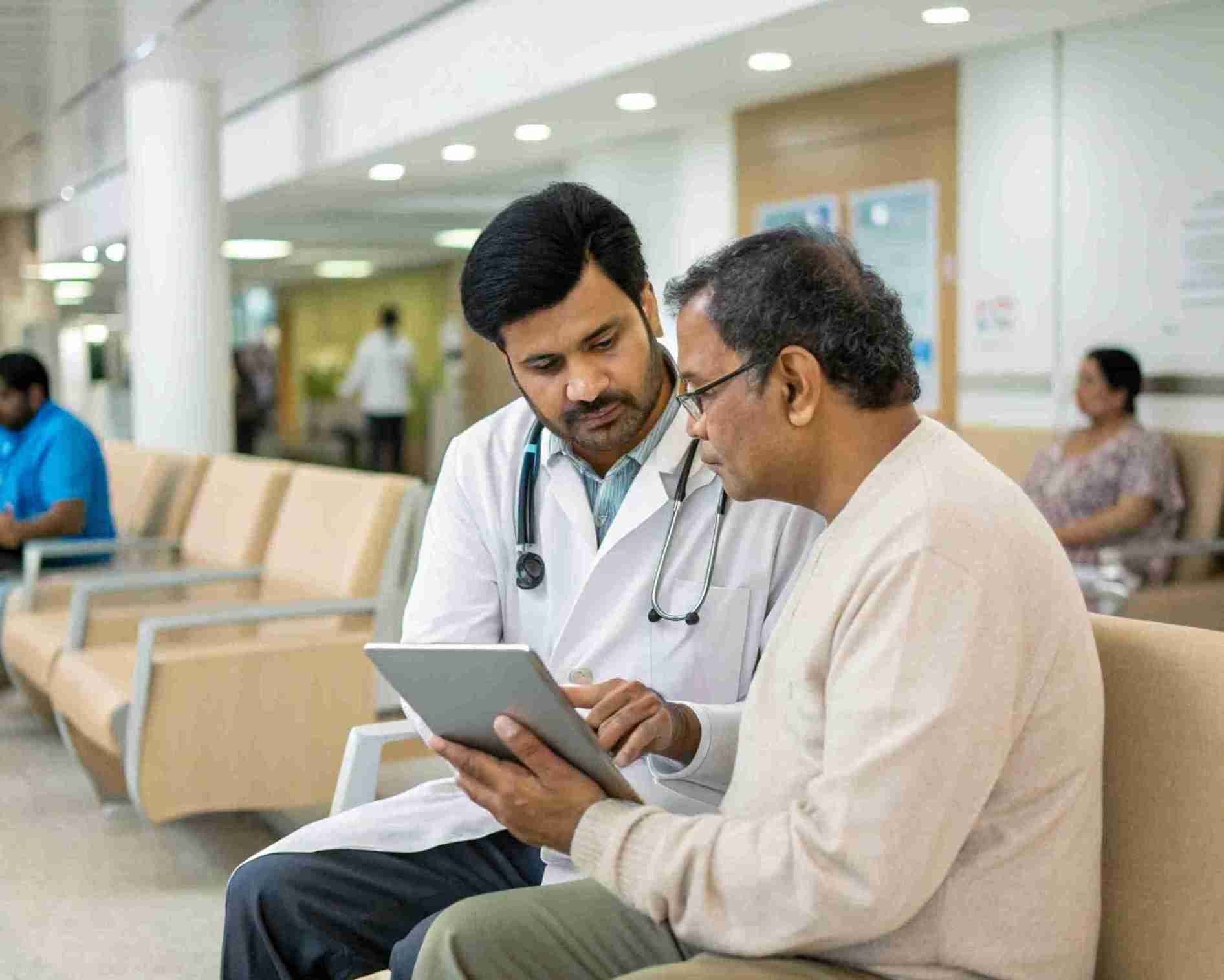 a doctor consulting a patinent