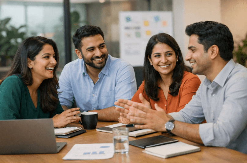 HR Explaining Employees Well-Being Benefits Plan