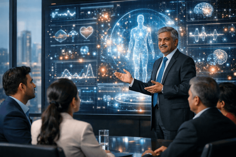 An Expert Explaining Health Benefit Offers To Employees