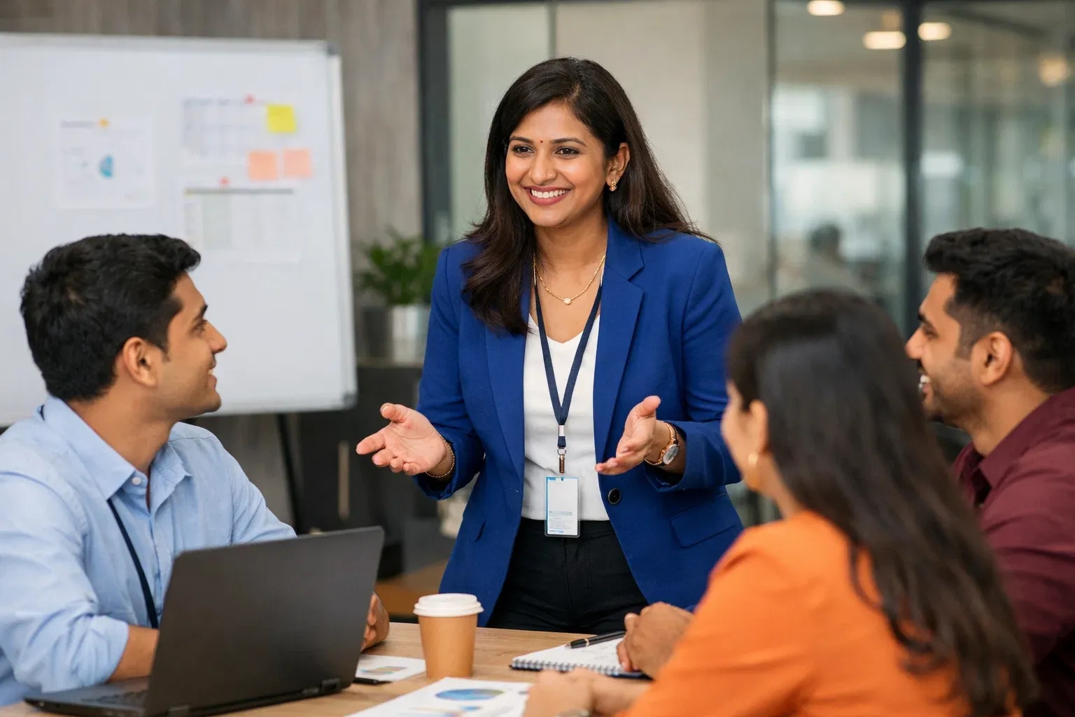 indian hr talking to team